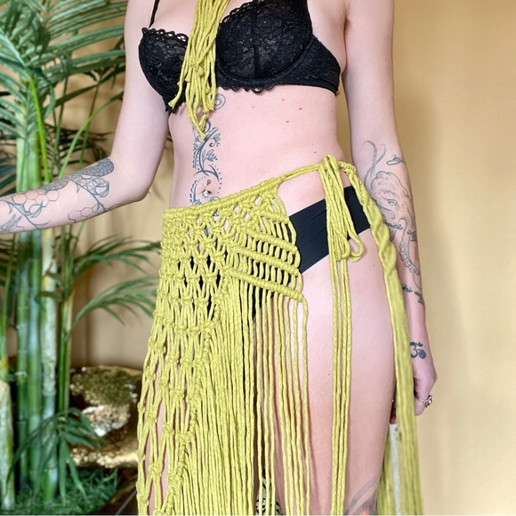 Handmade Macramé Midi Skirt - Picture 2 of 5
